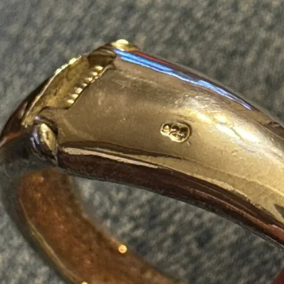 Sterling Silver 925 Twin Dolphin Hinge Bracelet (2.8 oz) - Picture 8 of 8